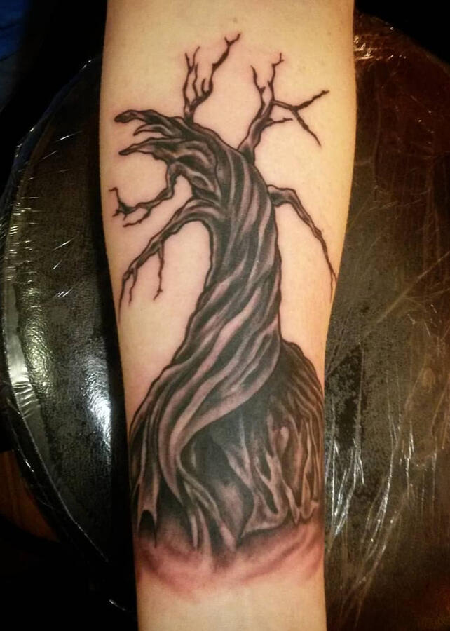 Tim Burton tree tattoo Dublin