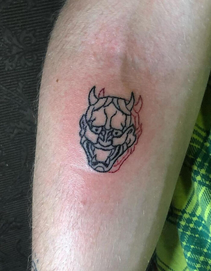 devil stick and poke tattoo Dublin